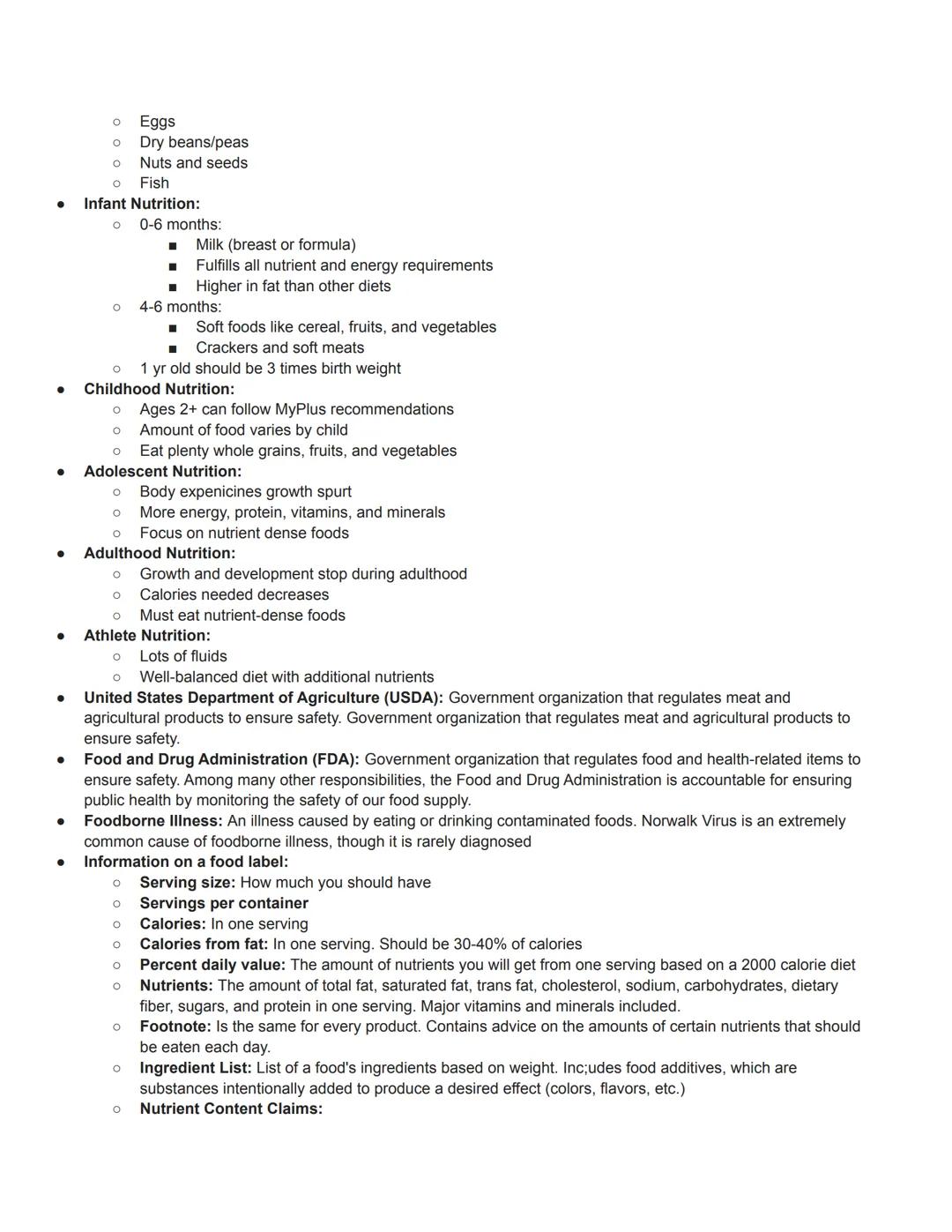 ●
●
●
● Recommended Daily Allowance (RDA): The recommendation for the amount of a nutrient necessary to meet
the nutritional needs of a pers