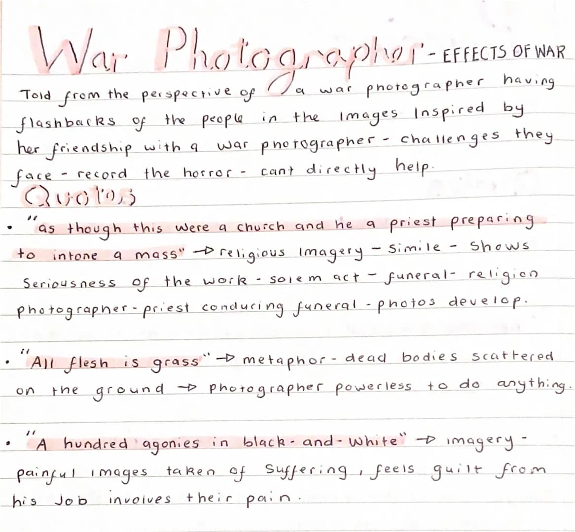 War Photographer - EFFECTS
OF WAR
Ja
Told from the perspective of
war photographer having
flashbacks of the people in the Images Inspired by