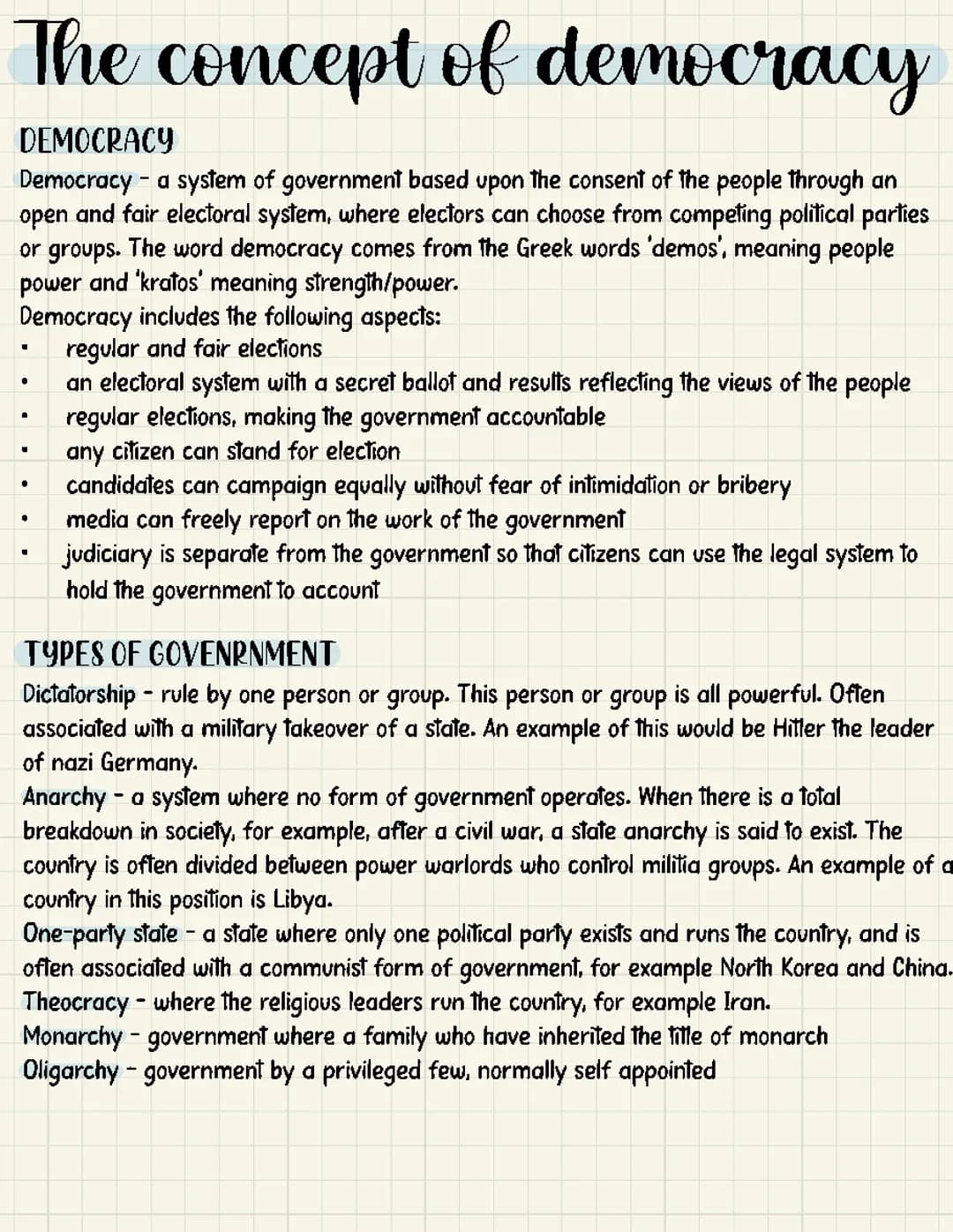 the concept of democracy 