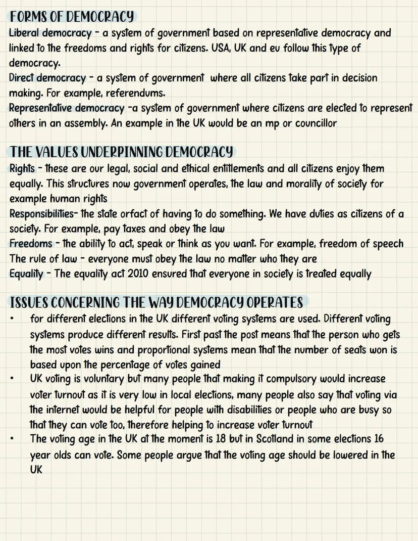 The concept of democracy
DEMOCRACY
Democracy - a system of government based upon the consent of the people through an
open and fair electora