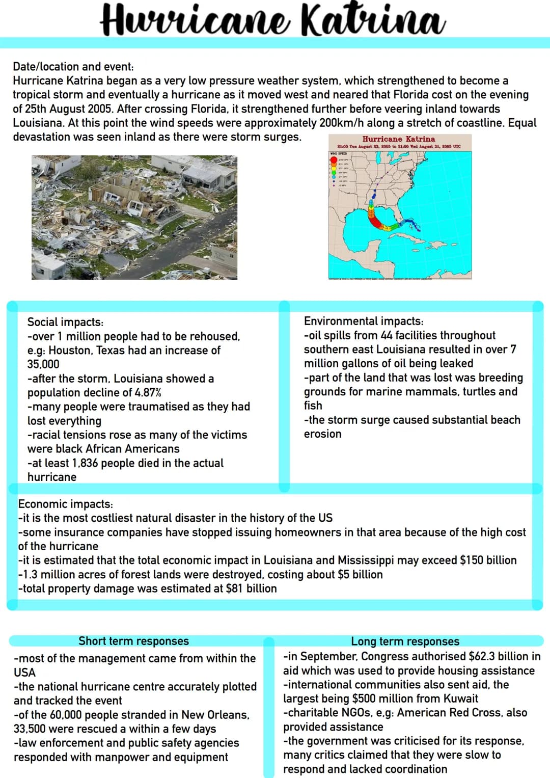 
<h2 id="datelocationandevent">Date/location and event:</h2>
<p>Hurricane Katrina began as a very low-pressure weather system, which strengt