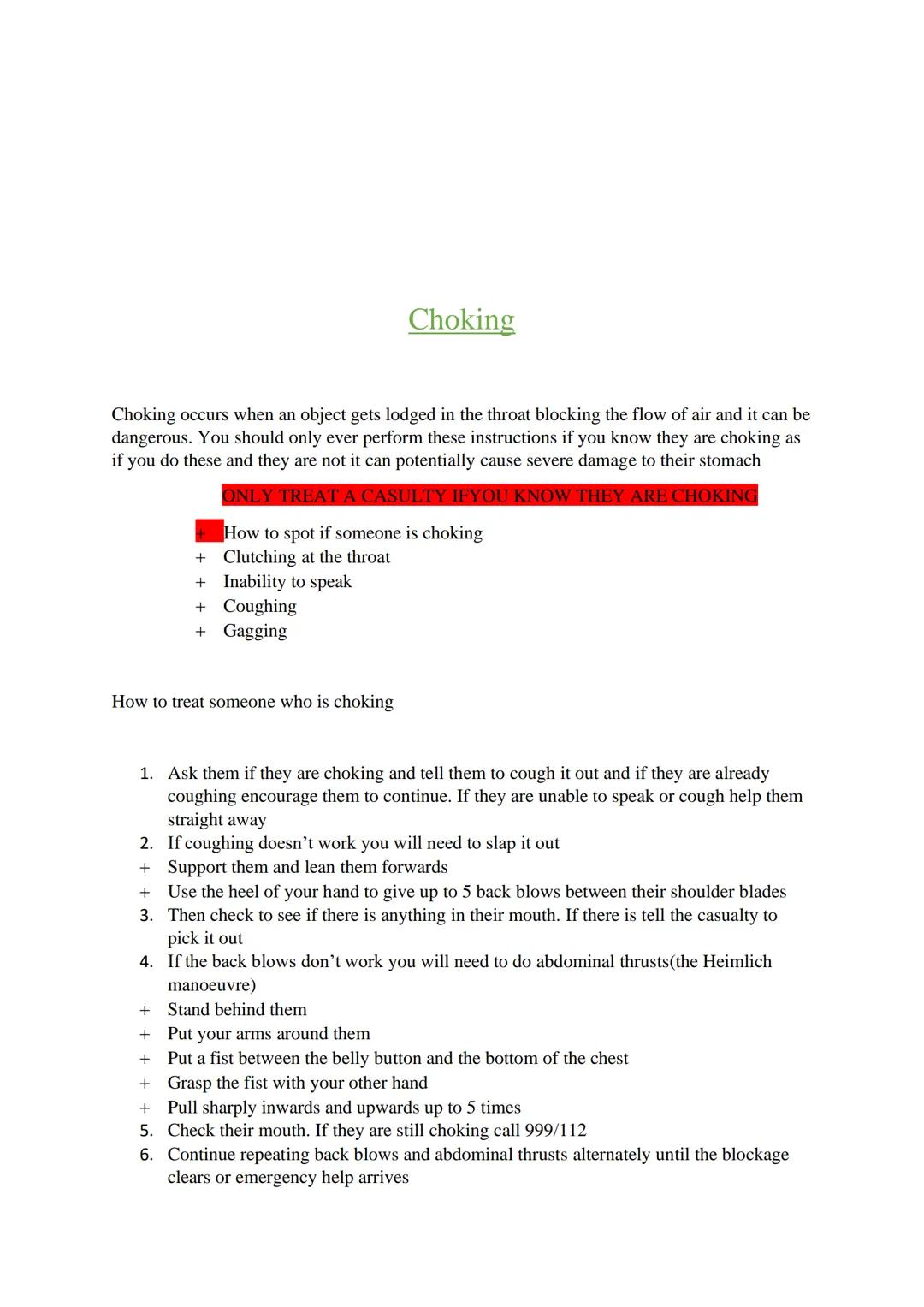 First aid manual DR ABC
D-Danger-Check the area, people around you and you are safe
R-Response-Check if the victim can hear your voice, open