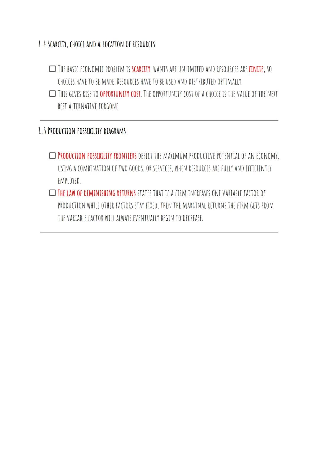 # SECTION 1: ECONOMIC METHODOLOGY AND THE ECONOMIC PROBLEM

1.  1 ECONOMIC METHODOLOGY

CETERIS PARIBUS IS THE ASSUMPTION THAT OTHER THINGS 