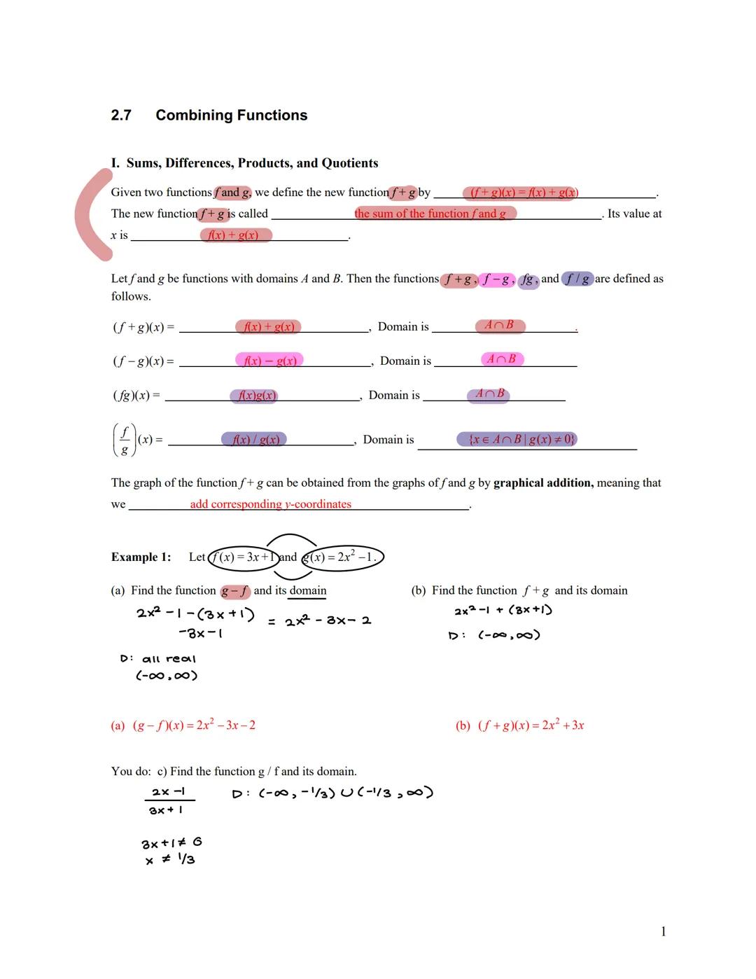 Combining Functions