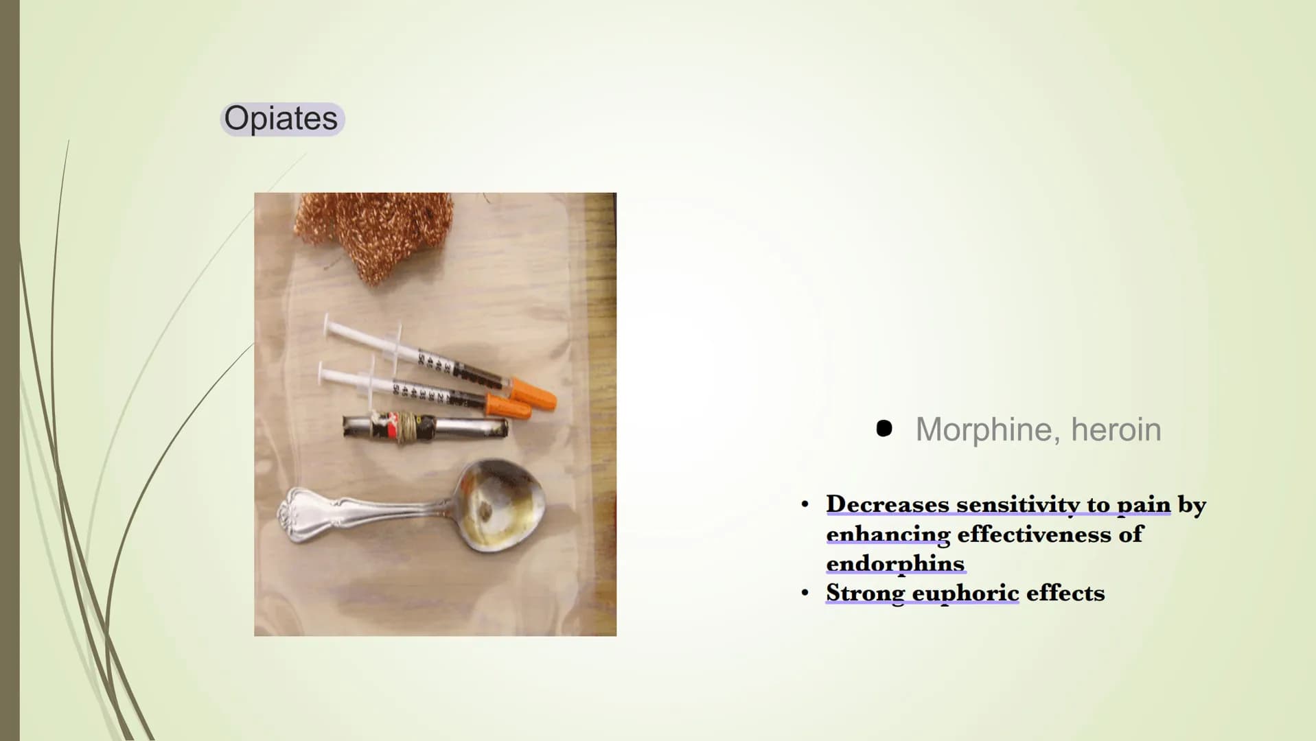 The Effects Psychoactive Drugs
● Substances which cause changes in body chemistry
• Produce changes in perception, conscious awareness, and/