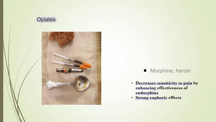 The Effects Psychoactive Drugs
● Substances which cause changes in body chemistry
• Produce changes in perception, conscious awareness, and/