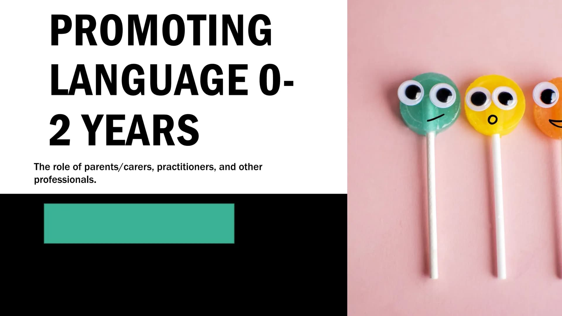 PROMOTING
LANGUAGE 0-
2 YEARS
The role of parents/carers, practitioners, and other
professionals. 6 WEEKS
Look for times when your child is 
