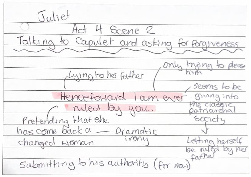 
<h2 id="act1scene3">Act 1, Scene 3</h2>
<p>Juliet is talking to her mother about marrying Paris. She is respectful and obedient, indicating