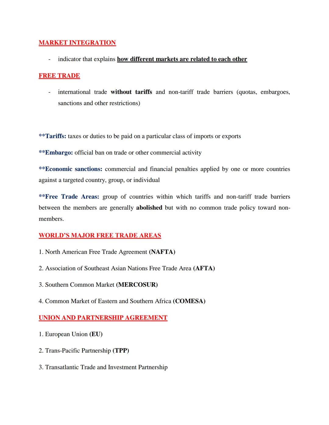 GLOBALIZATION
process of continuing world-wide integration of the economy, culture, and population
brought by trade in goods and services, t