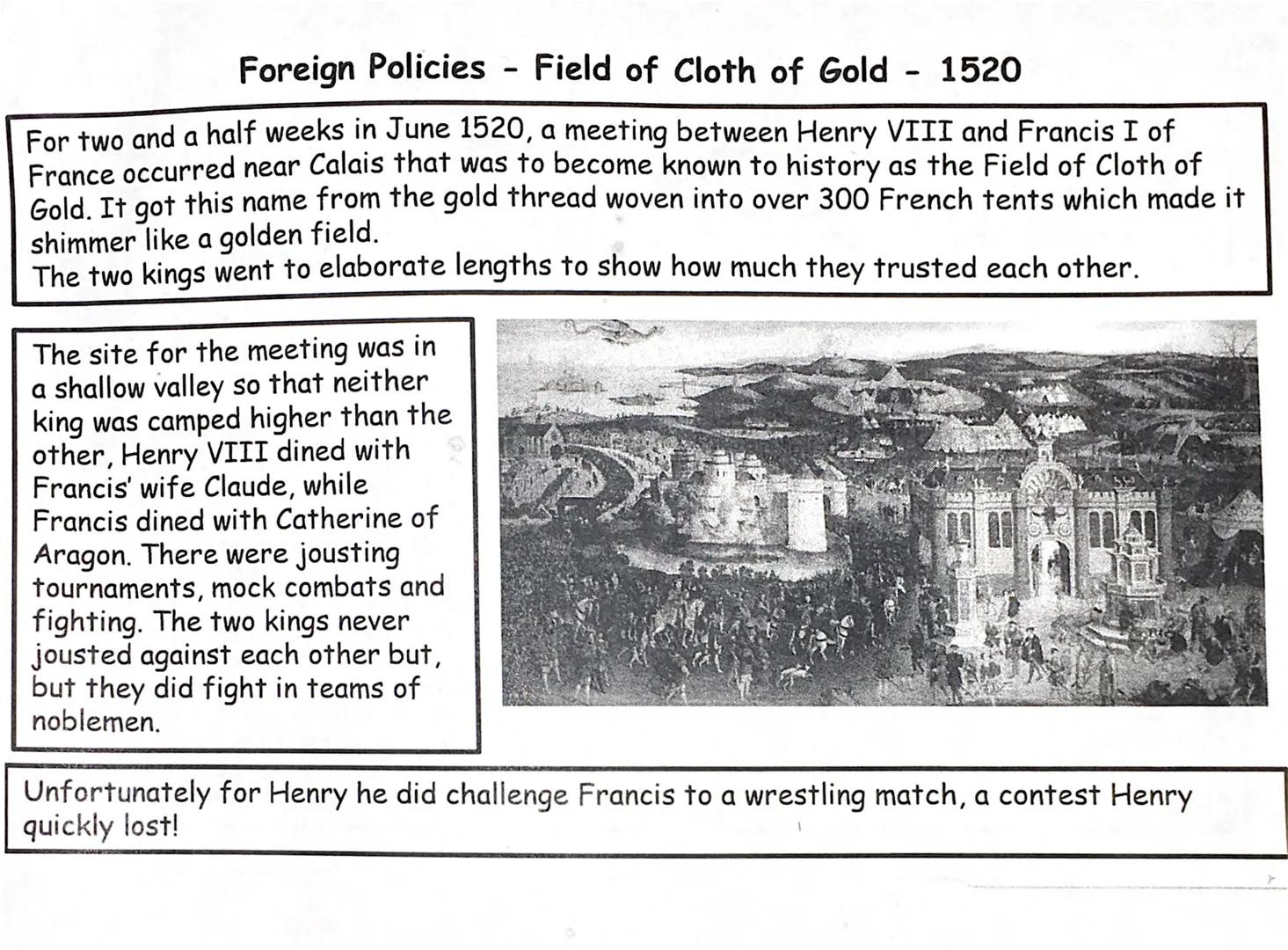 Foreign Policies - Treaty of London - 1518
The Problem - It was Wolsey's job
to make England look strong and
powerful, but in the early year