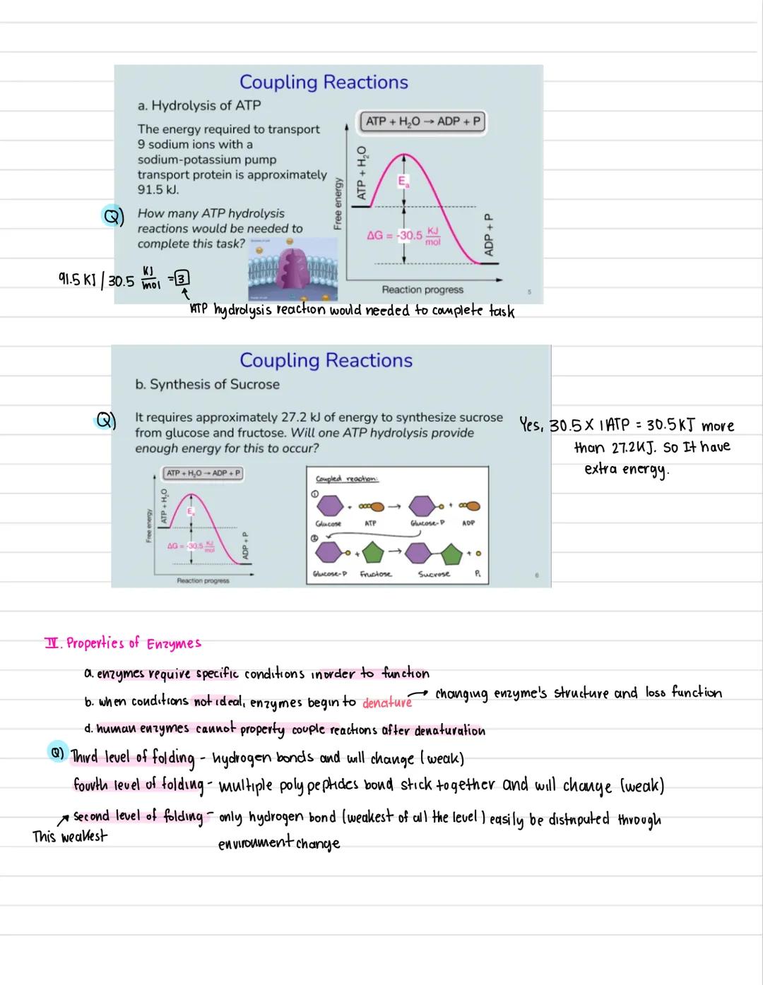 Aim: why are enzyme-controlled reactions coupled?
Do now: The net amount of energy is collected as result of chemical process. Enzyme
lower 