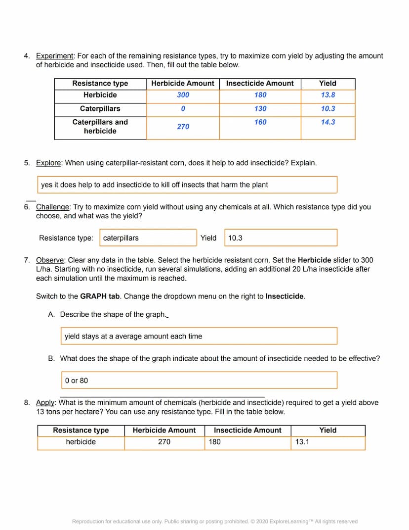 el Gizmos
Student Exploration: GMOs and the Environment
Directions: Follow the instructions to go through the simulation. Respond to the que
