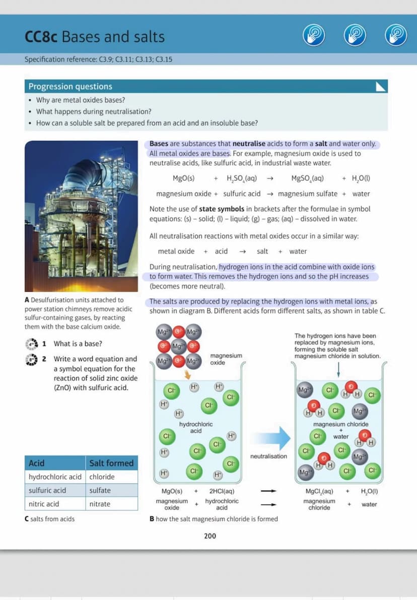 Acids and Alkalis
If there is
ph level.
Ph stands for power of hydrogen ions
The pH Scale
Common acids: hydrochloric acid, sulfuric acid. ni