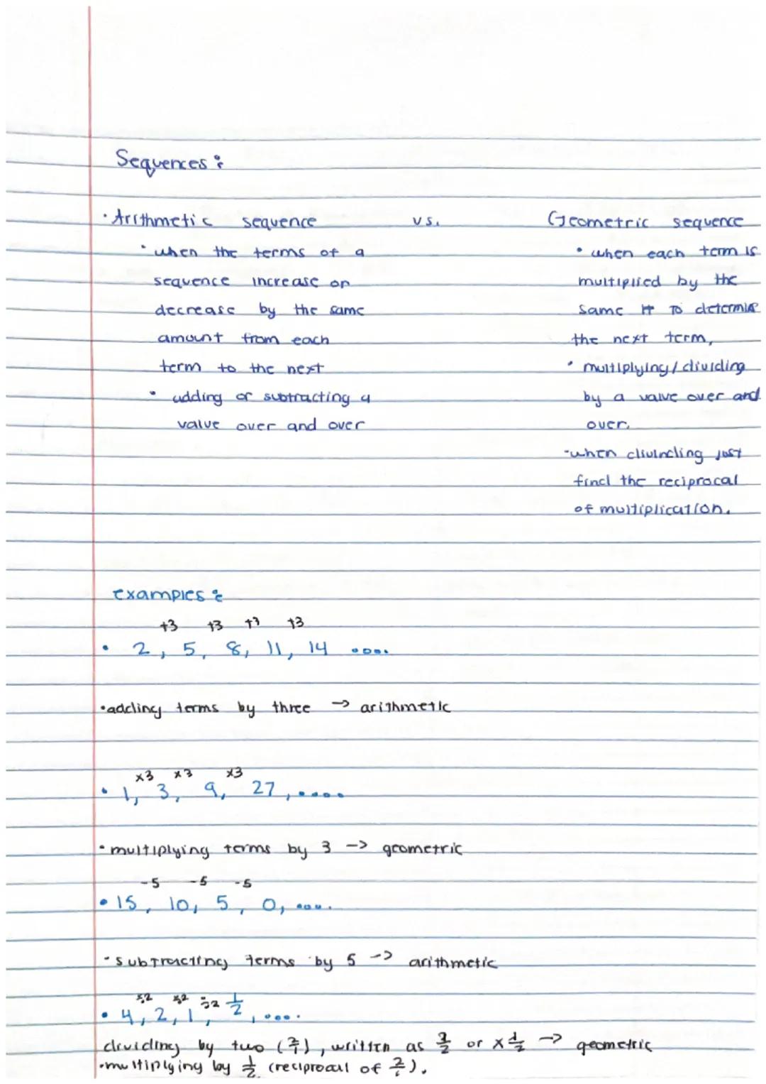 # 4.02 Arithmetic sequences
- write the explicit and recursive rules in arithmetic sequences. Sequences:

•Arithmetic sequence vs. Geometric
