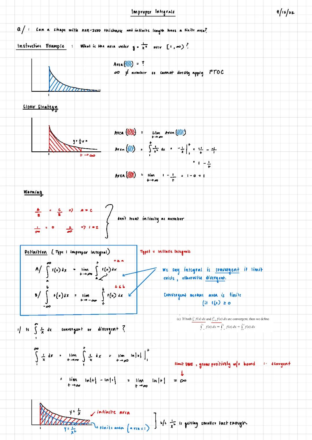 Understanding Improper Integrals: Definitions and Practice
