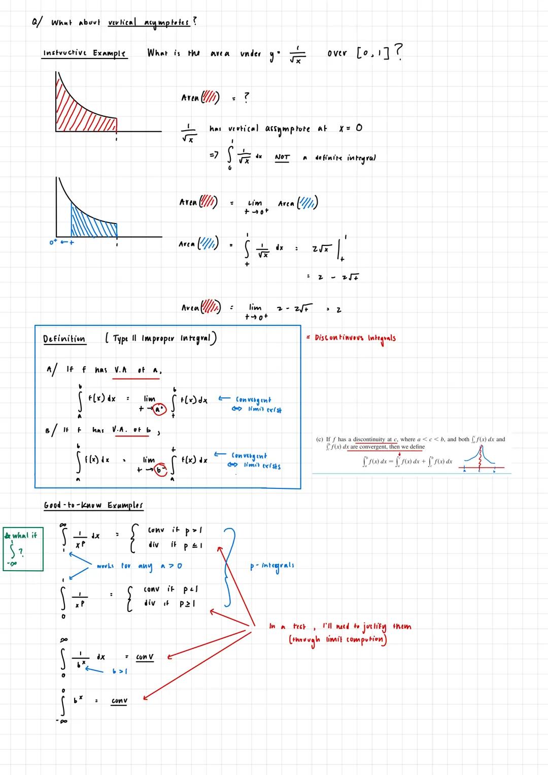 Improper Integrals
Q/: Can a shape with non-zero thickness and infinite length have a finite area?
Instructive Example : What is the aven un