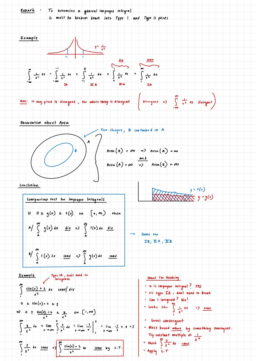 Improper Integrals
Q/: Can a shape with non-zero thickness and infinite length have a finite area?
Instructive Example : What is the aven un