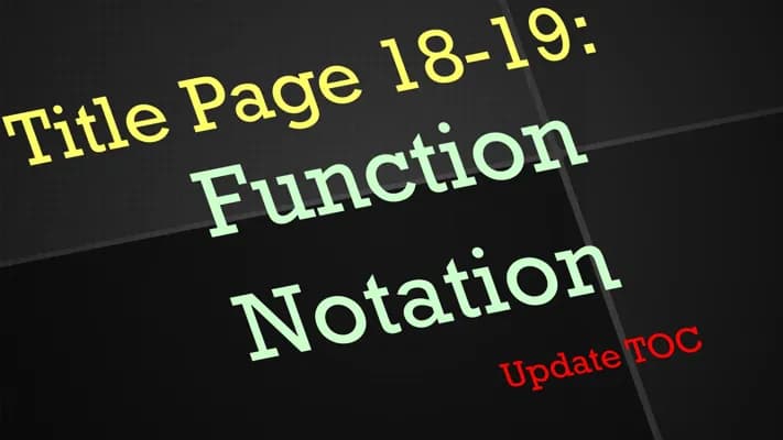 Know Function Notation thumbnail