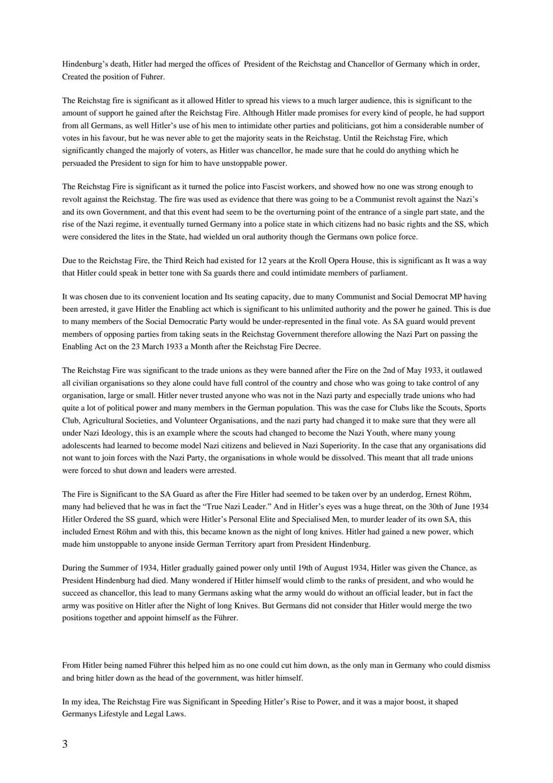 Assess the significance of the Reichstag Fire
THE REICHSTAG FIRE Introduction
The Reichstag fire was the Pinnacle of Germany's Political Sta