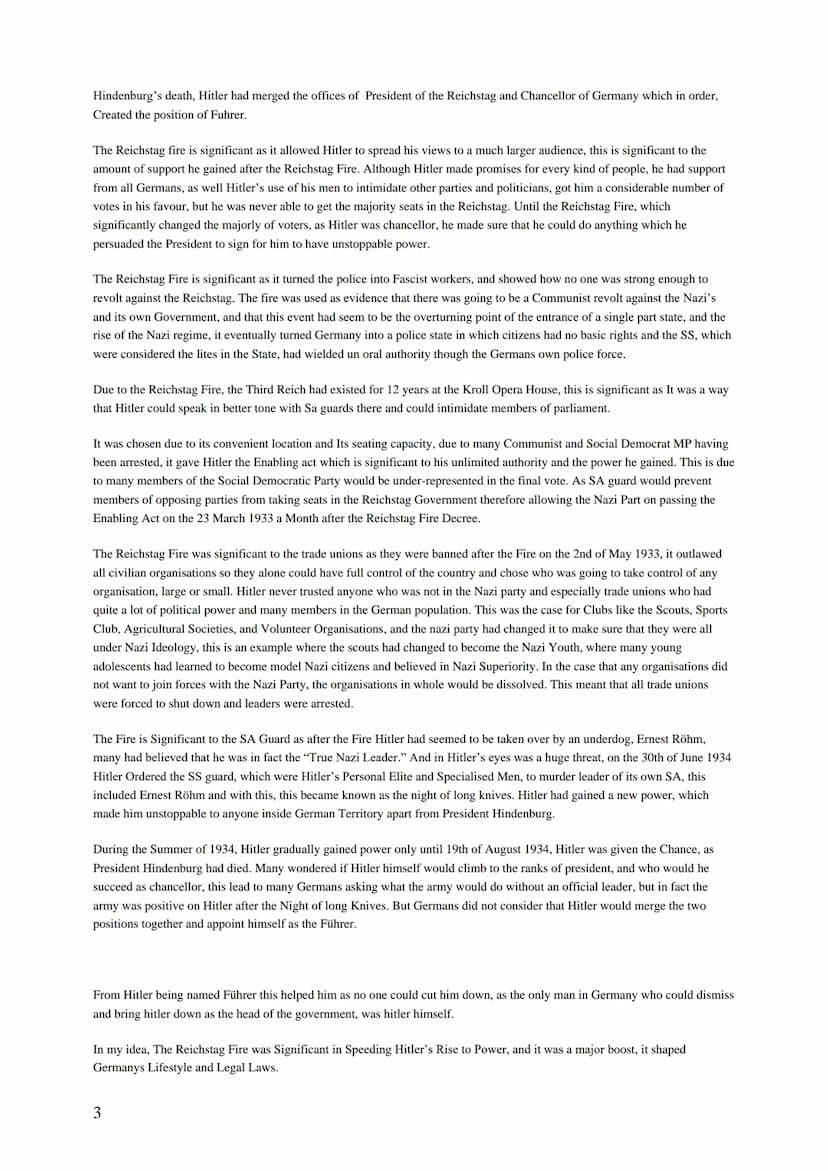 Assess the significance of the Reichstag Fire
THE REICHSTAG FIRE Introduction
The Reichstag fire was the Pinnacle of Germany's Political Sta