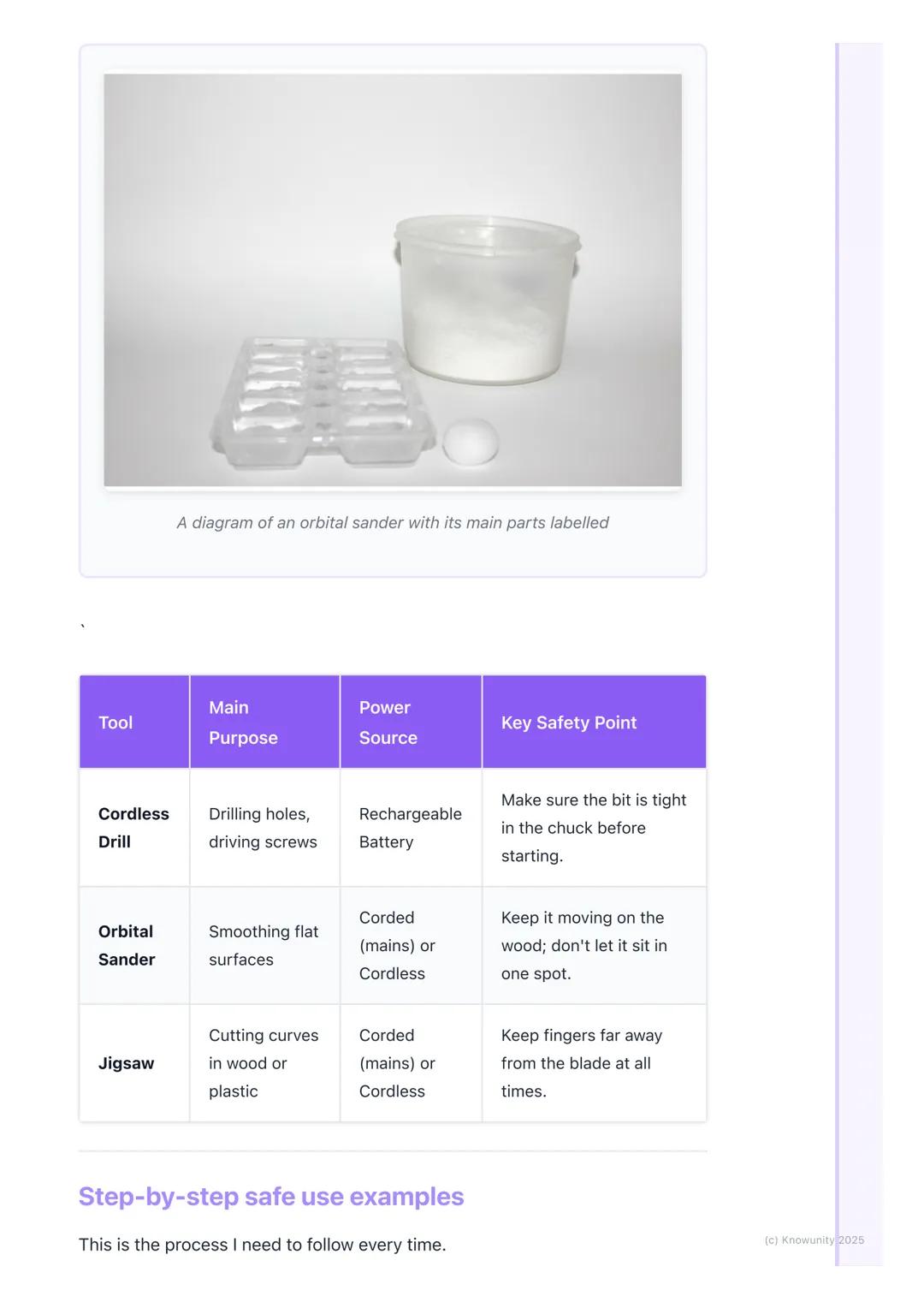 # Introduction to Basic Power
Tools

Introduction to power tools

Power tools are tools that are powered by an electric motor, a battery, or