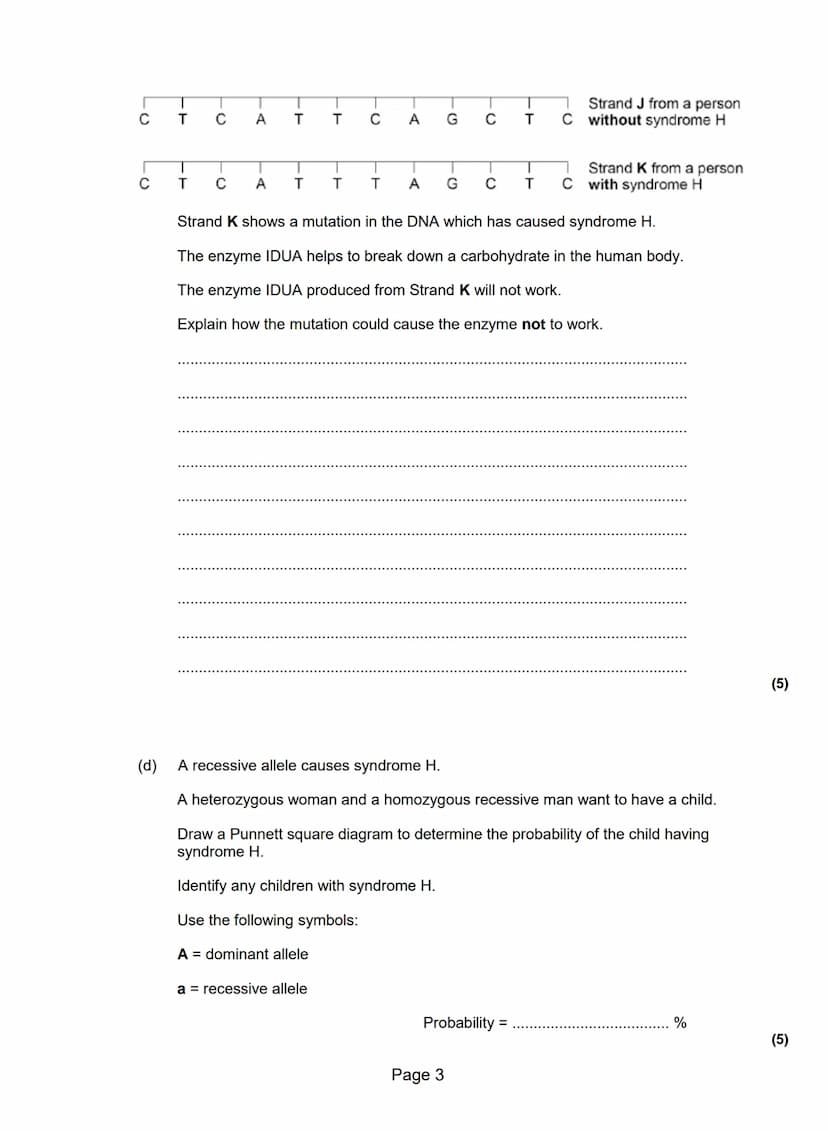 Q1.Figure 1 shows a human body cell.
(b)
(a) Which part in Figure 1 contains chromosomes?
Tick one box.
A
B
C
Type of cell
Human body cell
S