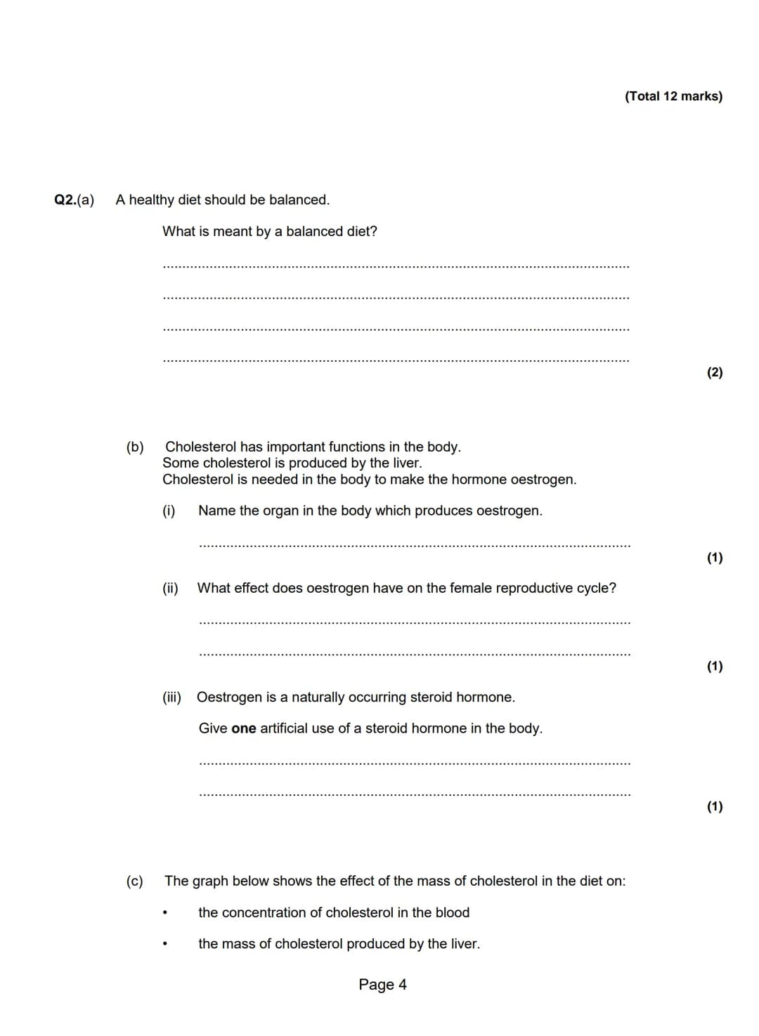 Q1.Figure 1 shows a human body cell.
(b)
(a) Which part in Figure 1 contains chromosomes?
Tick one box.
A
B
C
Type of cell
Human body cell
S