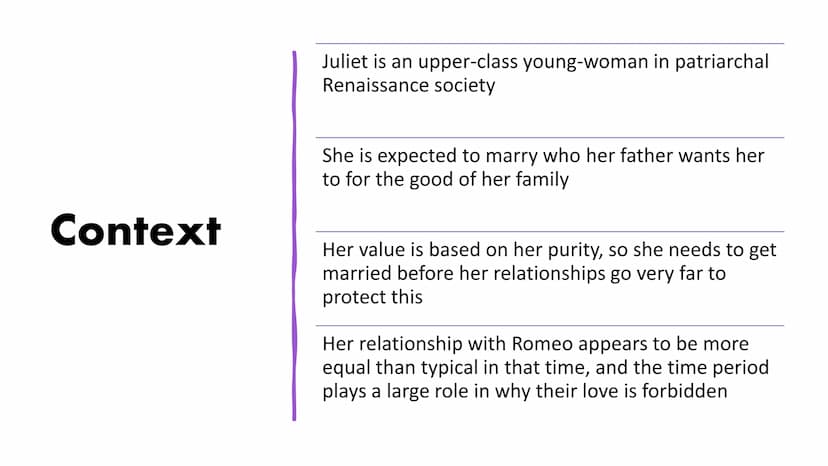 Juliet Quotations
and Analysis
Romeo and Juliet Juliet
"too quickly won"
"no more deep will I endart mine eye than your consent give strengt