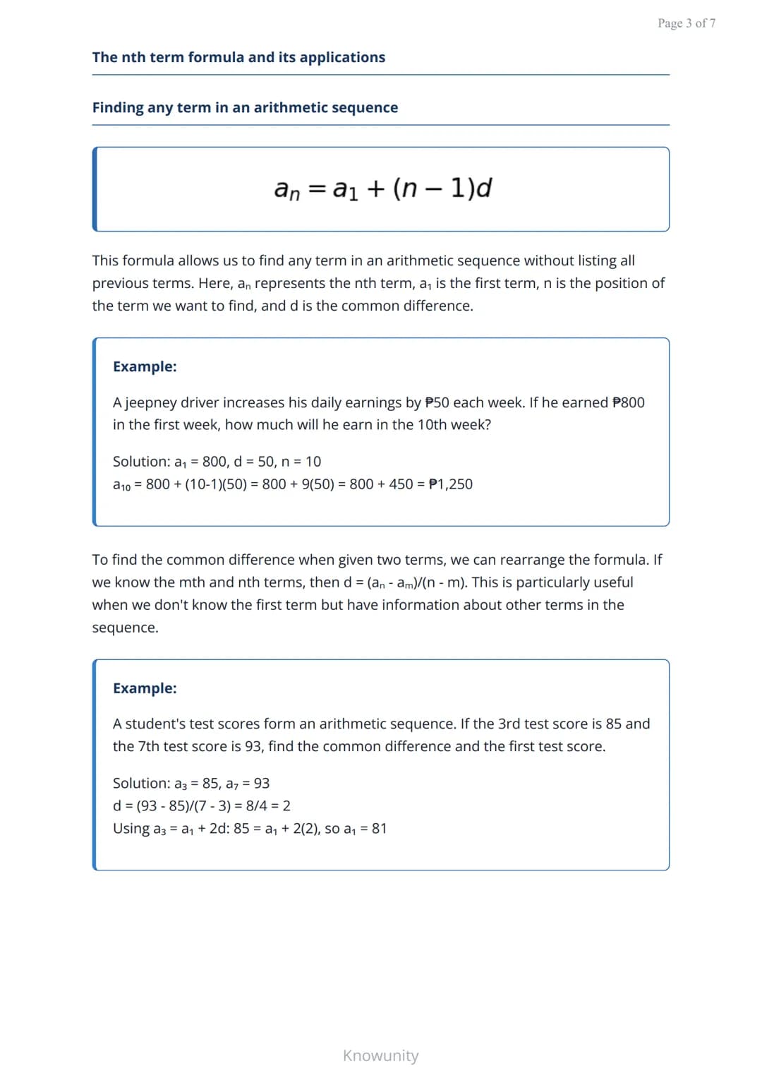Arithmetic sequences and series: Finding patterns in numbers
Master arithmetic sequences, series, and their real-world
applications
What you