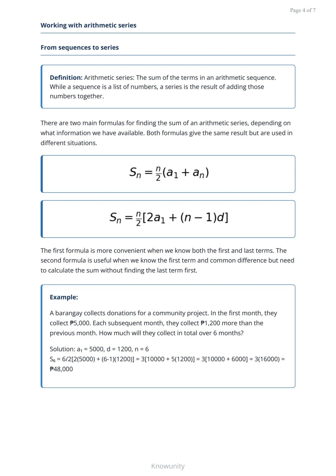Arithmetic sequences and series: Finding patterns in numbers
Master arithmetic sequences, series, and their real-world
applications
What you