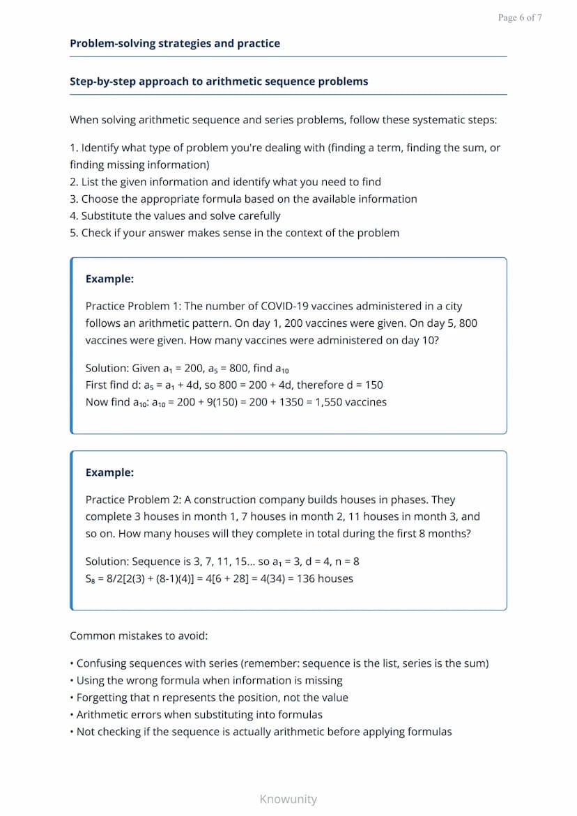 Arithmetic sequences and series: Finding patterns in numbers
Master arithmetic sequences, series, and their real-world
applications
What you
