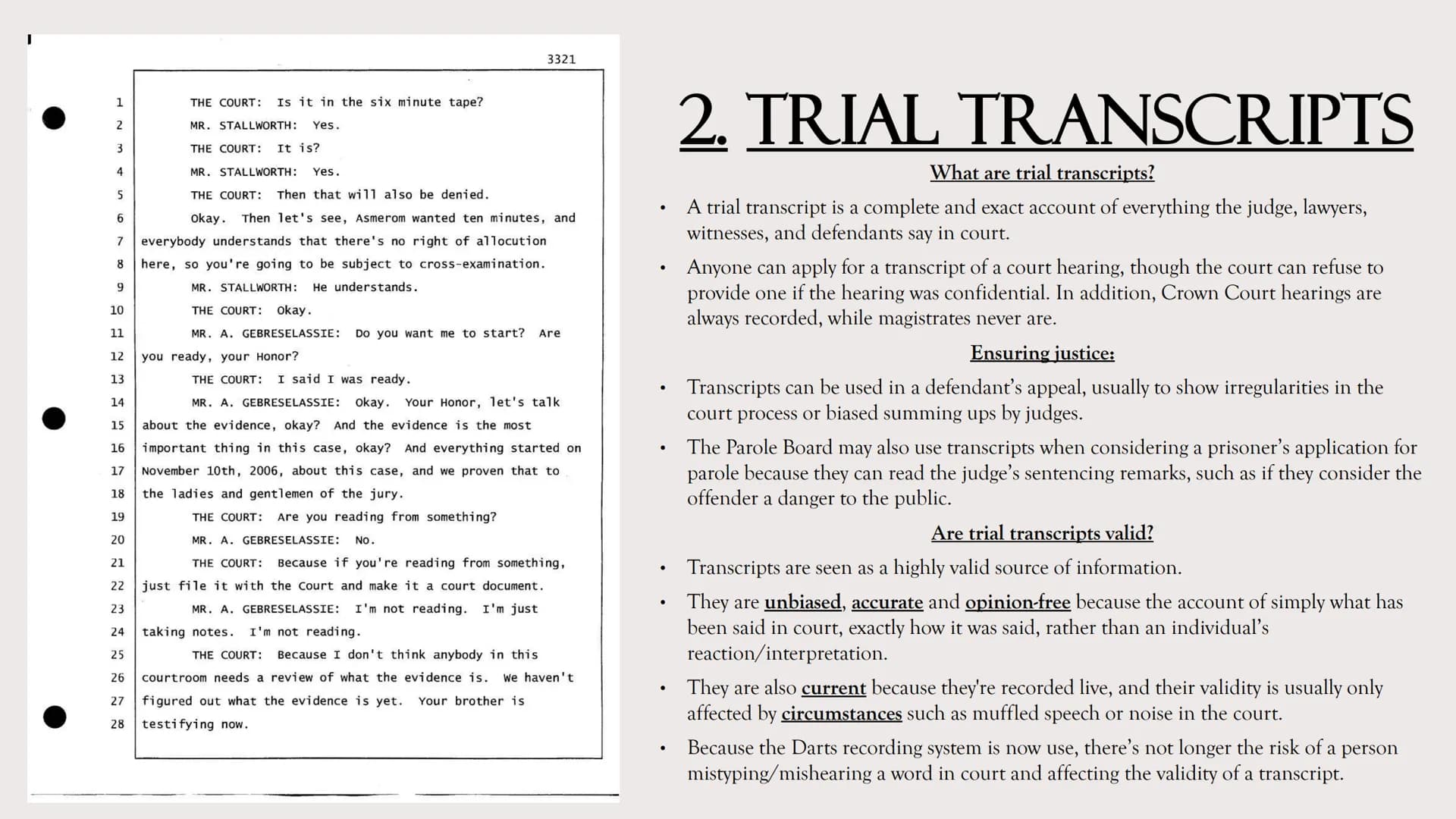 CRIMINOLOGY
UNIT 3: CRIME SCENE
COURTROOM
TO
AC 3.1: Examine information for
validity WHAT SOURCES
OF
INFORMATION
DO I NEED TO
LOOK AT?
For 