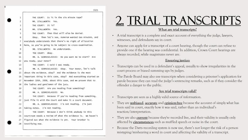 CRIMINOLOGY
UNIT 3: CRIME SCENE
COURTROOM
TO
AC 3.1: Examine information for
validity WHAT SOURCES
OF
INFORMATION
DO I NEED TO
LOOK AT?
For 