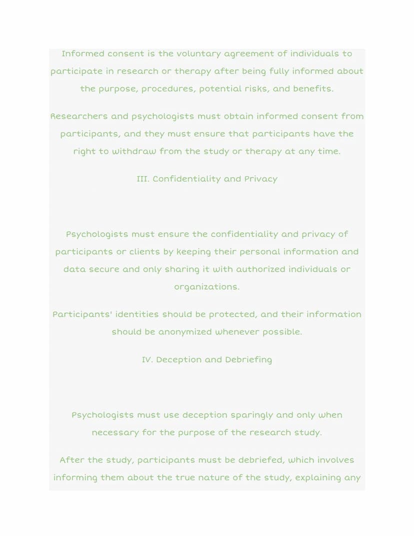 1.6 Ethical Guidelines in Psychology
Info
I understand
I. Introduction to Ethical Guidelines
Ethical guidelines in psychology outline the pr