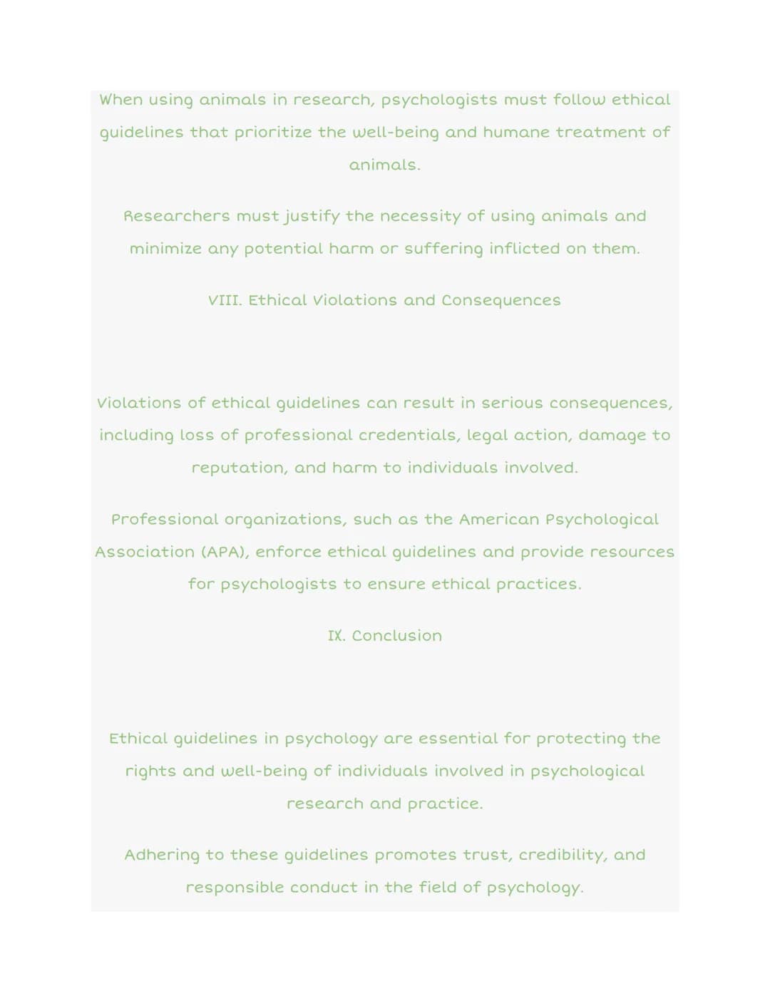 1.6 Ethical Guidelines in Psychology
Info
I understand
I. Introduction to Ethical Guidelines
Ethical guidelines in psychology outline the pr