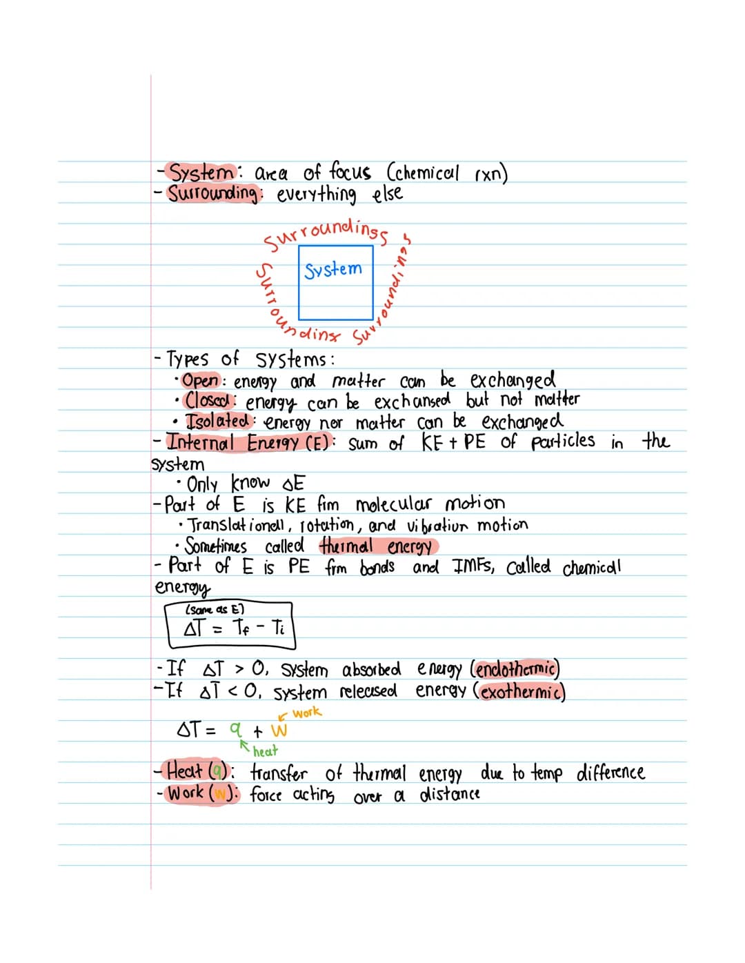 Chem H
Unit 10
2/7/2023
THERMOCHEMISTRY
-Heat: a form of energy that flows frm warm.
Low High KE
- Temperature: measure of avg KE of particl