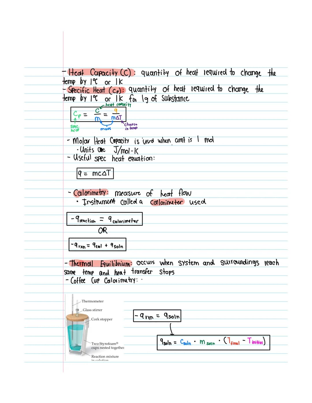 Chem H
Unit 10
2/7/2023
THERMOCHEMISTRY
-Heat: a form of energy that flows frm warm.
Low High KE
- Temperature: measure of avg KE of particl