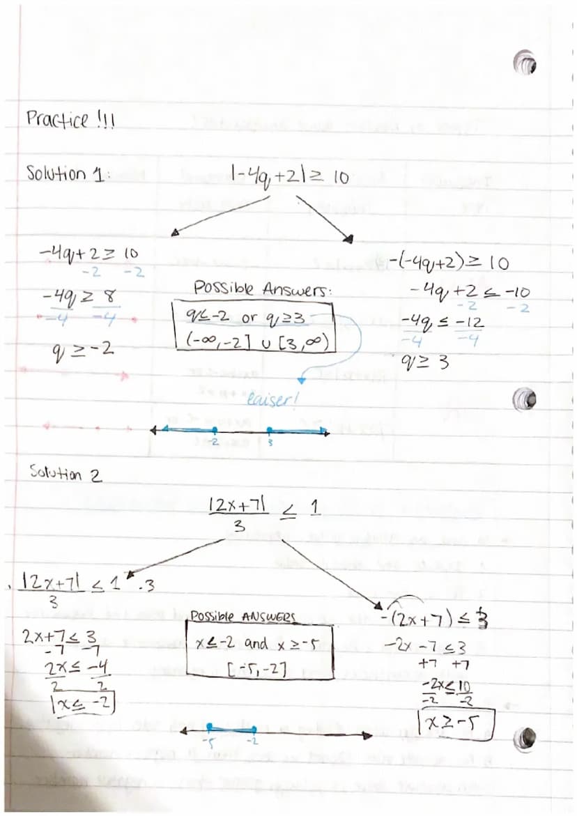 Absolute value notes Day 1
1. Absolute value of a number is the distance from 0 on a
number line. It represents positive distance without di