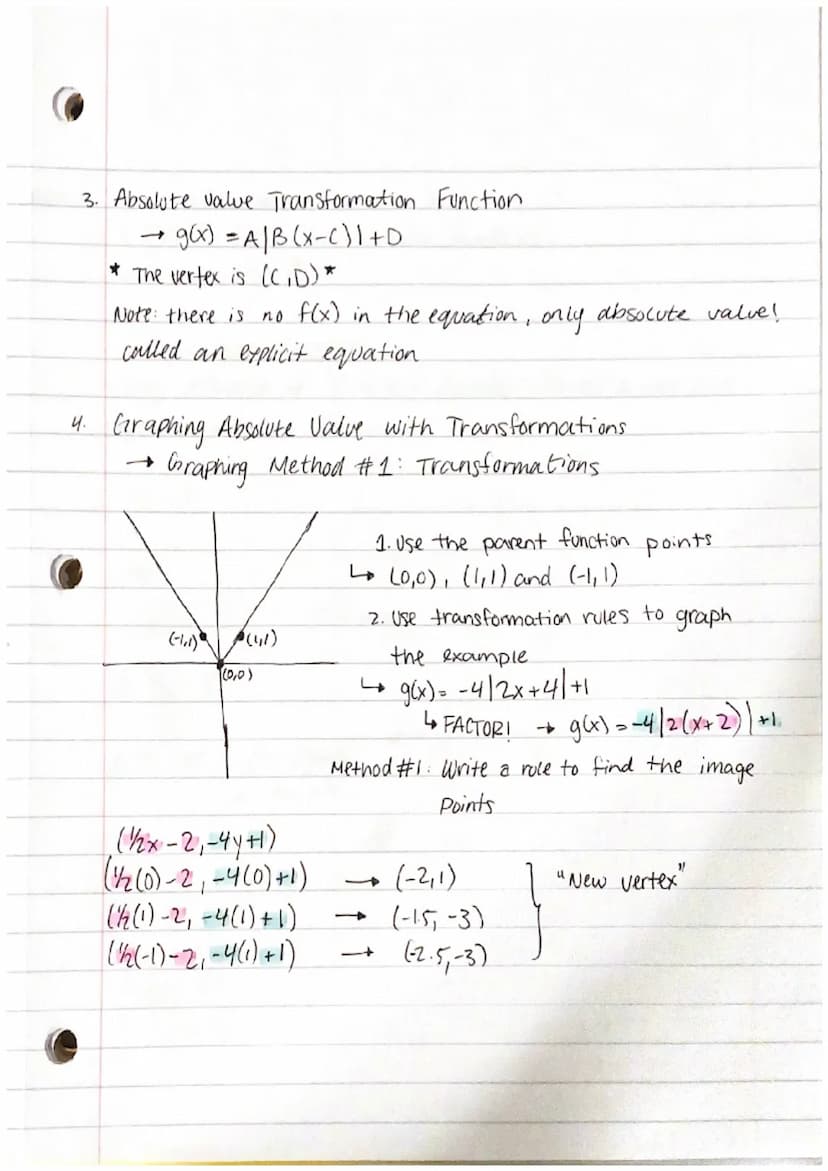 Absolute value notes Day 1
1. Absolute value of a number is the distance from 0 on a
number line. It represents positive distance without di