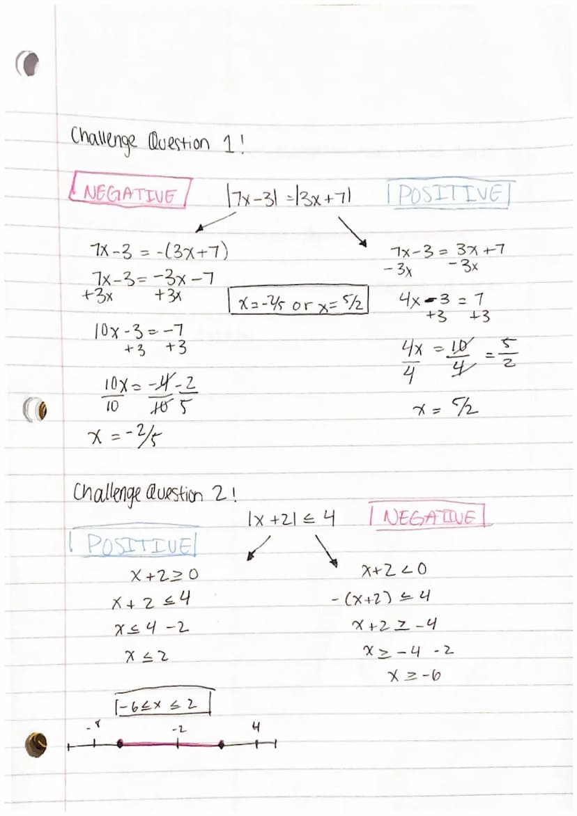 Absolute value notes Day 1
1. Absolute value of a number is the distance from 0 on a
number line. It represents positive distance without di