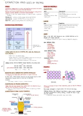 Know Extraction and uses of metals and electrolysis  thumbnail