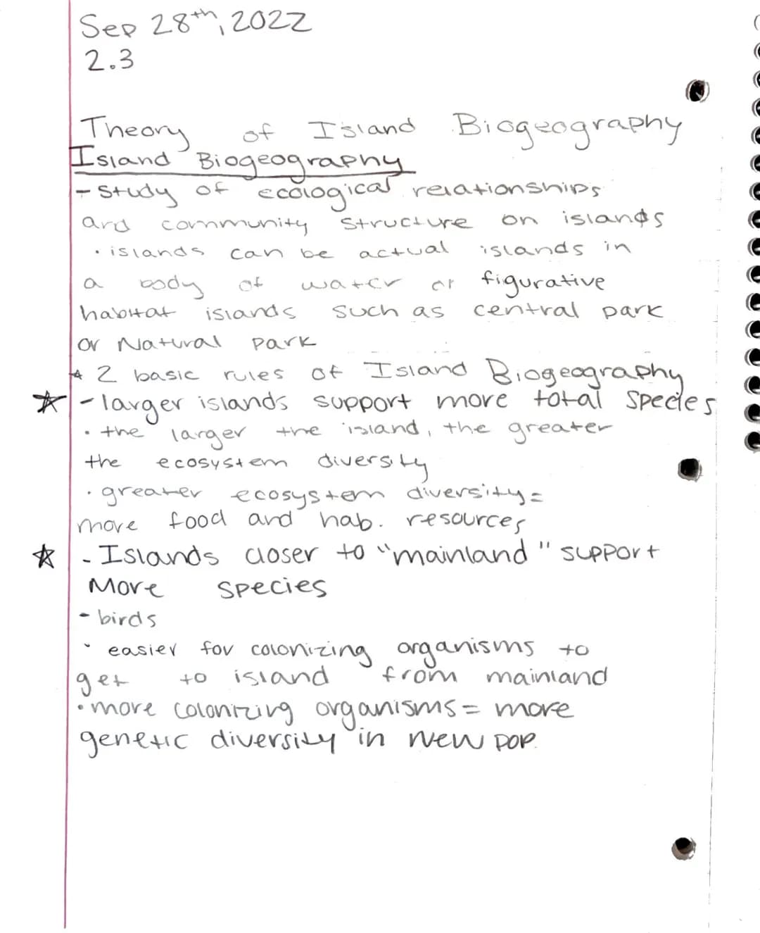 measure
Sep 23rd
Unit 2
measure
Biodiversity Basics
diversity of
life forms in an
-
ecosystem; measured
ecosystem diversity: the number
of d