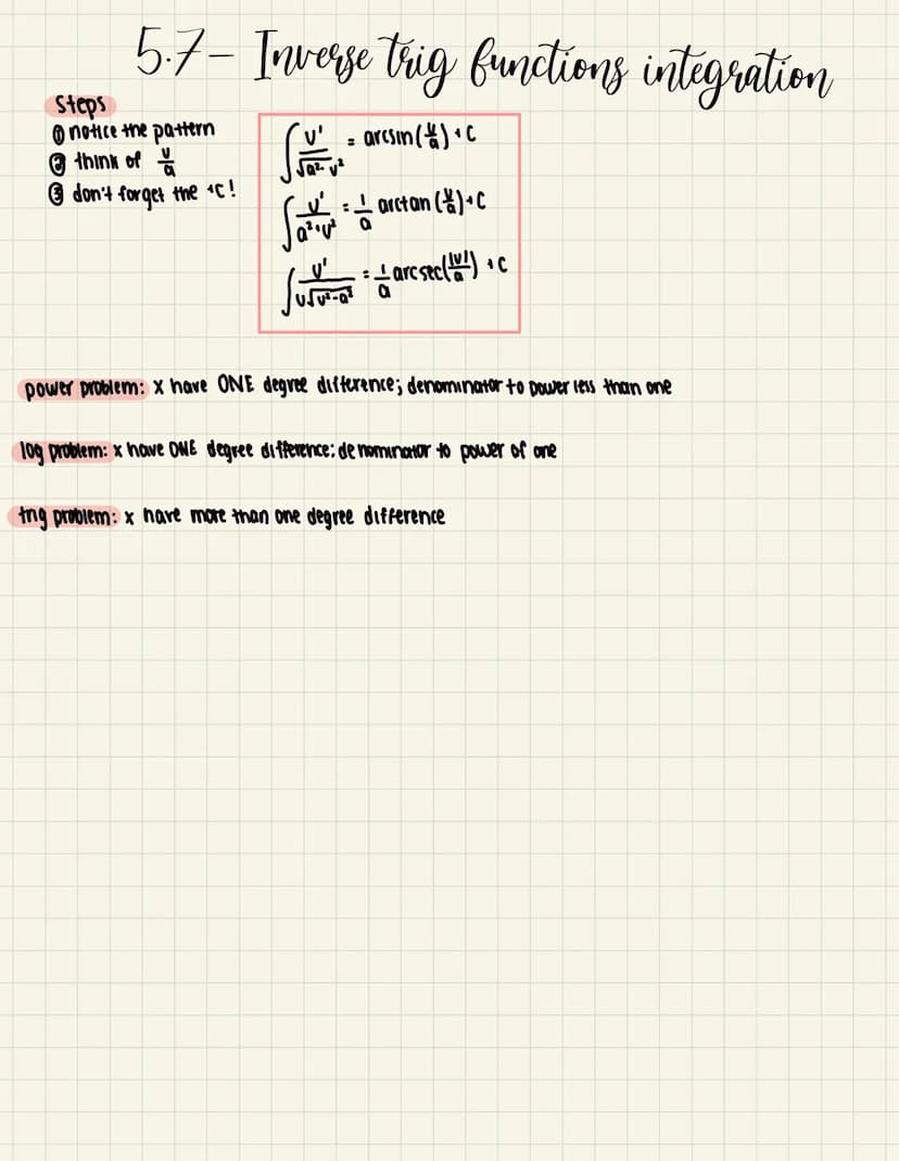 Sa
dx
8.4 trig substitution
sec³e
2 Jeca
3.
X
X 1²
√9-x²
let sino = = = 232
3 cose
9sin'e rose
- Scsc²e -
= -cote:
-cote-
3sing x
3coso: dx
