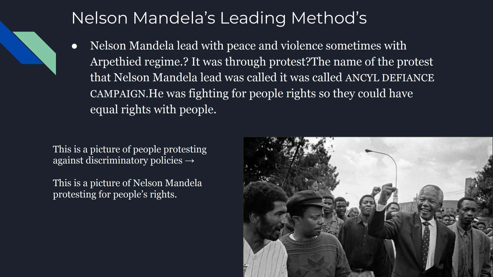 Nelson Mandela
By: Carmen Radford Nelson Mandela's background and childhood.
Born on: July 18, 1918
Born as: Nelson Rolihlahla Mandela
Place