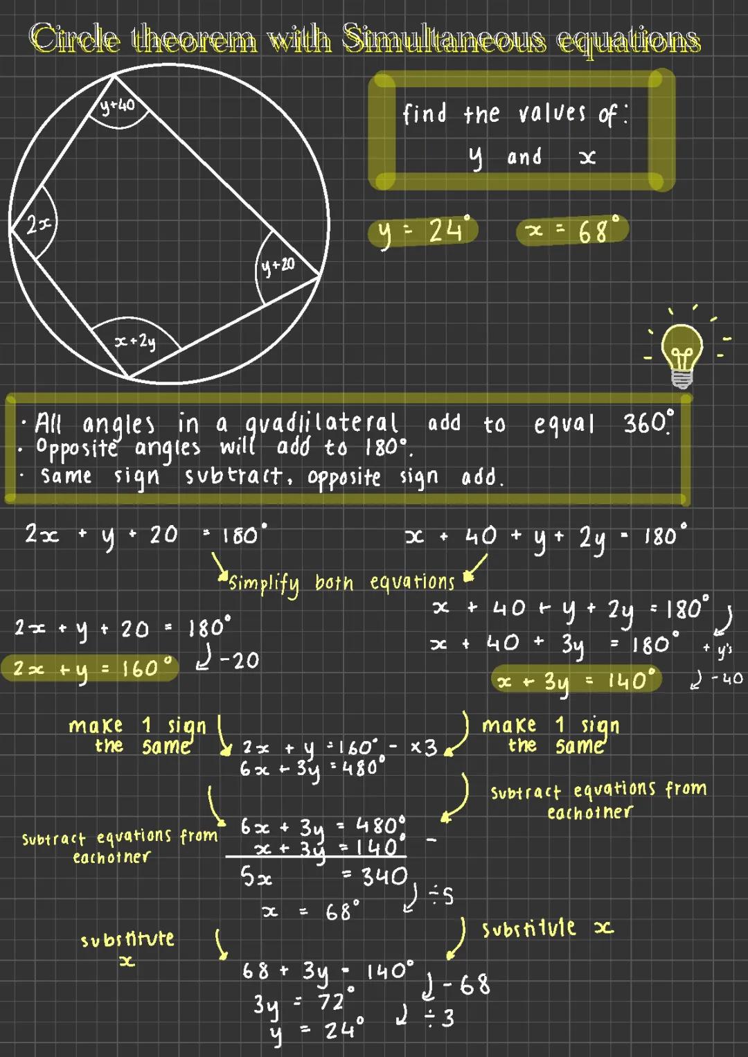 Circle Theorems and Quadrilaterals: Fun Study Guide PDF for Class 10