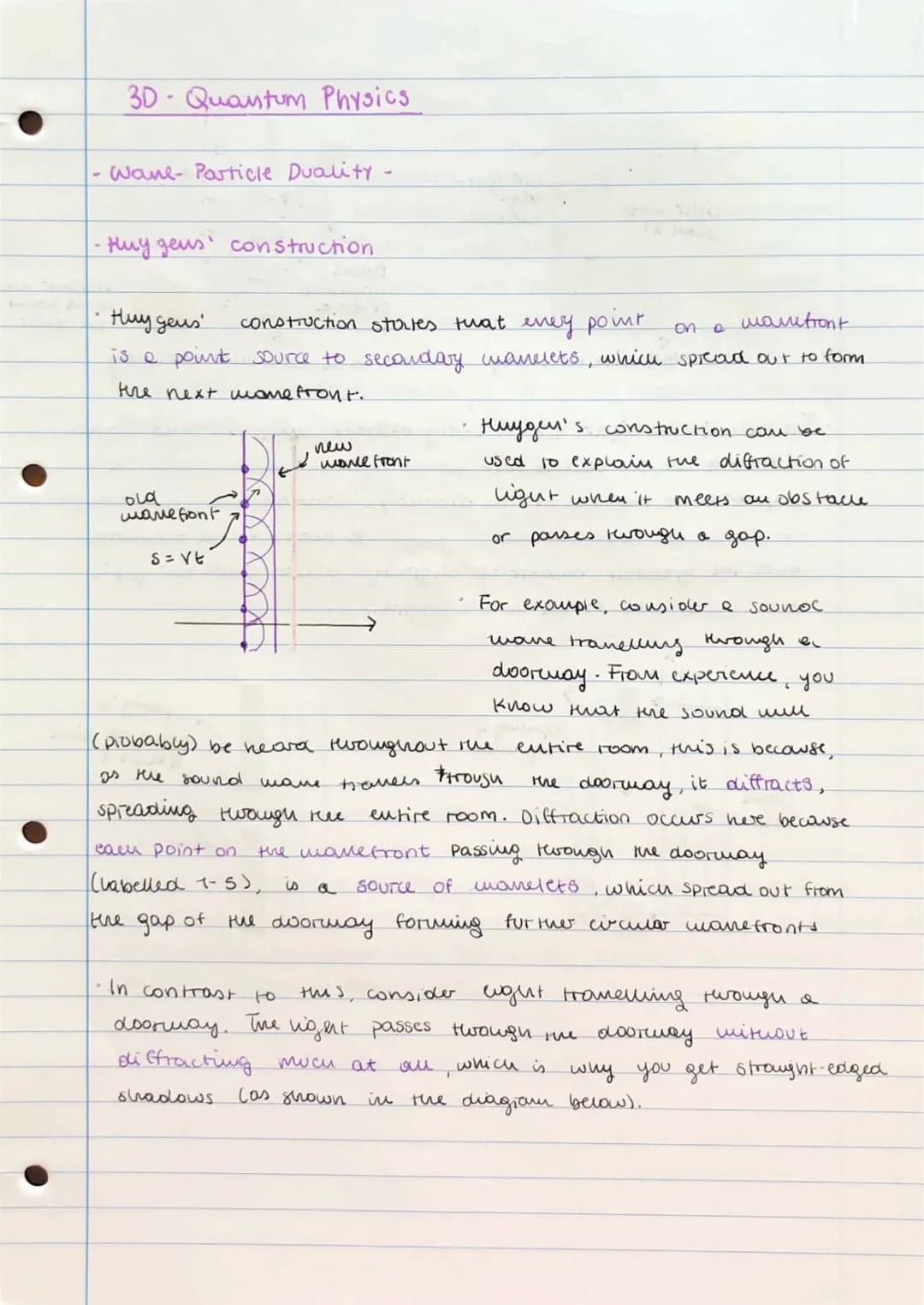 3D- Quantum Physics
Wane- Particle Duality -
- Huy gens' construction
ниу день!
construction states that every point.
wanitront
on o
is a po
