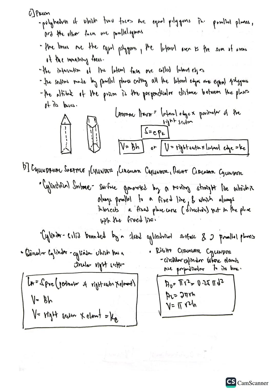 Souns

Sous-any limited portion of space,bounded by surfaces

SECTION- plome figure ent from the adlid passing a plore thragh it

Paytennar 