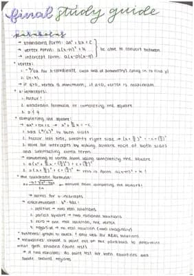 Know parabolas (algebra 2) (condensed) thumbnail