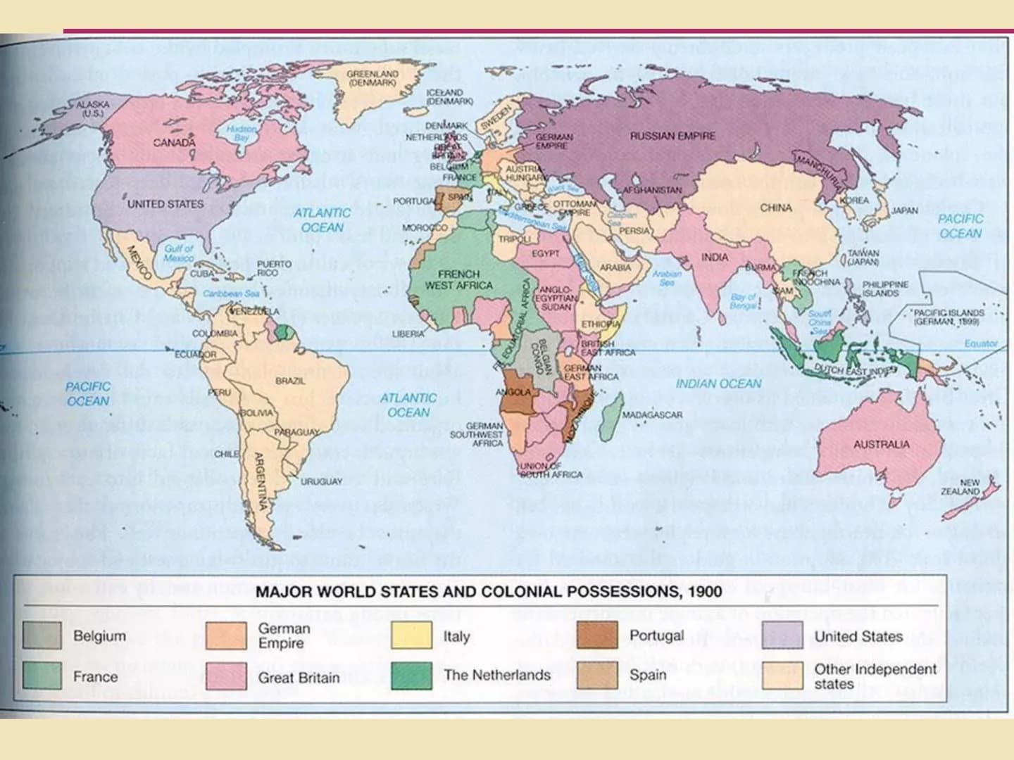 
<p>The major world states and colonial possessions map of 1900 provides an interesting insight into the geopolitical landscape leading up t