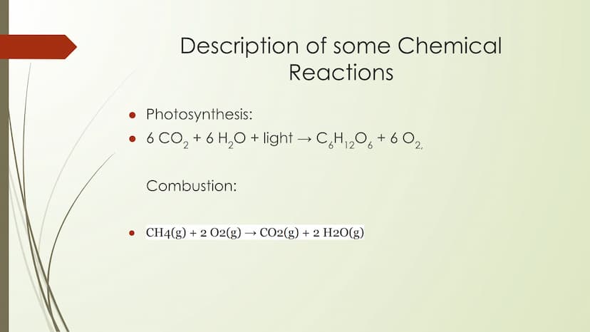 Chemical Reactions and
Balancing What Chemical Reactions around me?
What is a chemical reaction?
During a chemical reaction, chemical bonds 